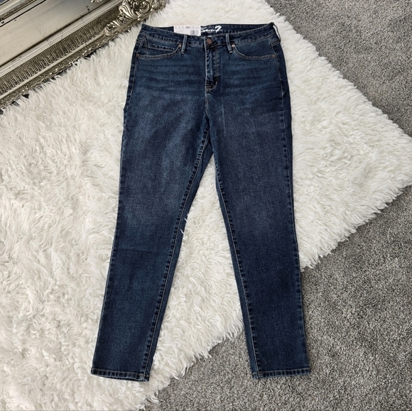 Seven7 Women's Skinny Jean. Color: Dark Wash. Size 12. New.Classic five-pocket - Picture 1 of 9